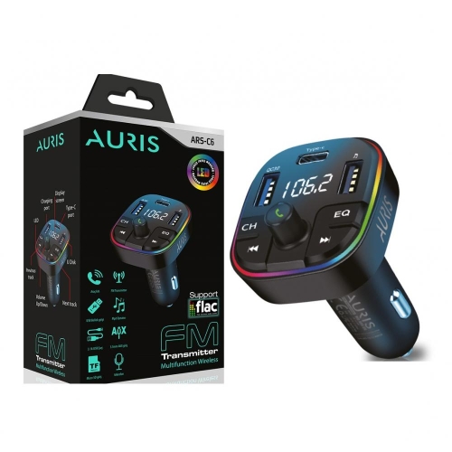 Auris C6 Fm Transmitter FM Verici 2x USB + PD Şarj 