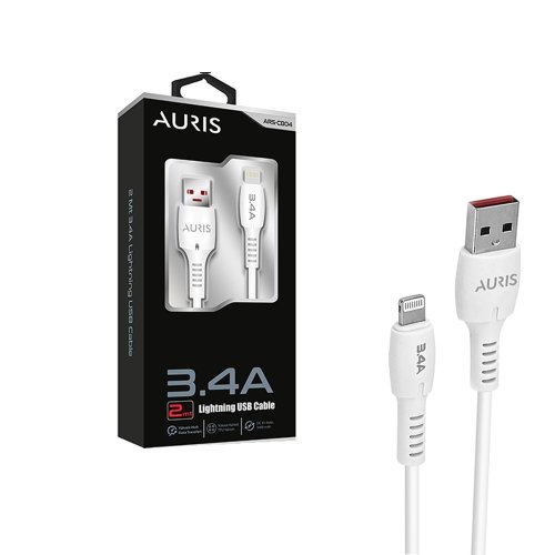 Auris CB04 3.4A Lightning Şarj ve Data Kablosu 200cm