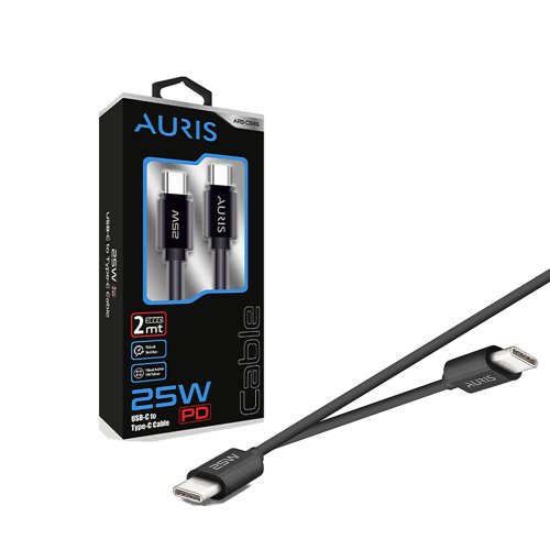 Auris CB46 Type-C To Type-C USB Kablo 25W 200Cm